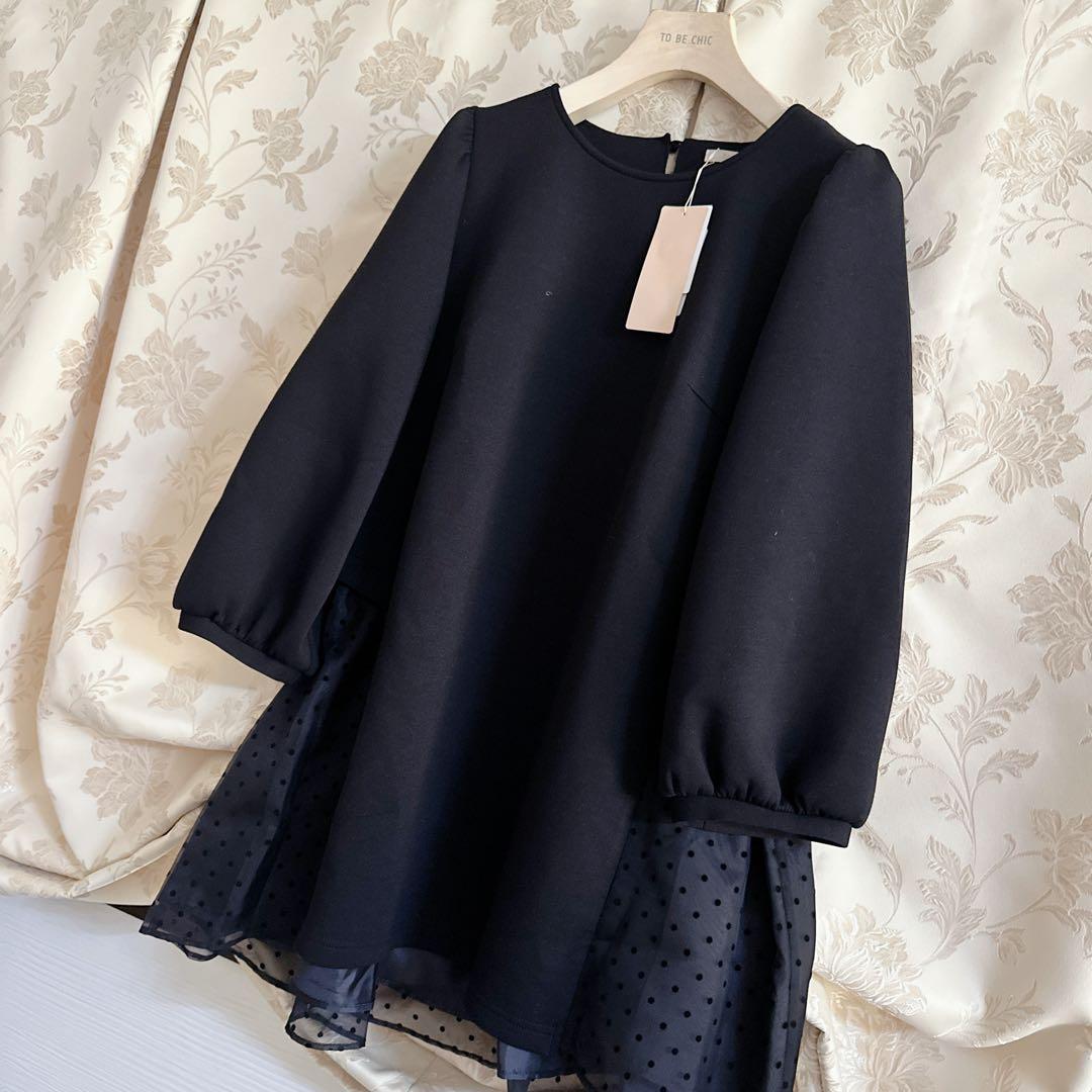 新品 大きいサイズ ローズティアラ ドット柄 ふんわり チュニック