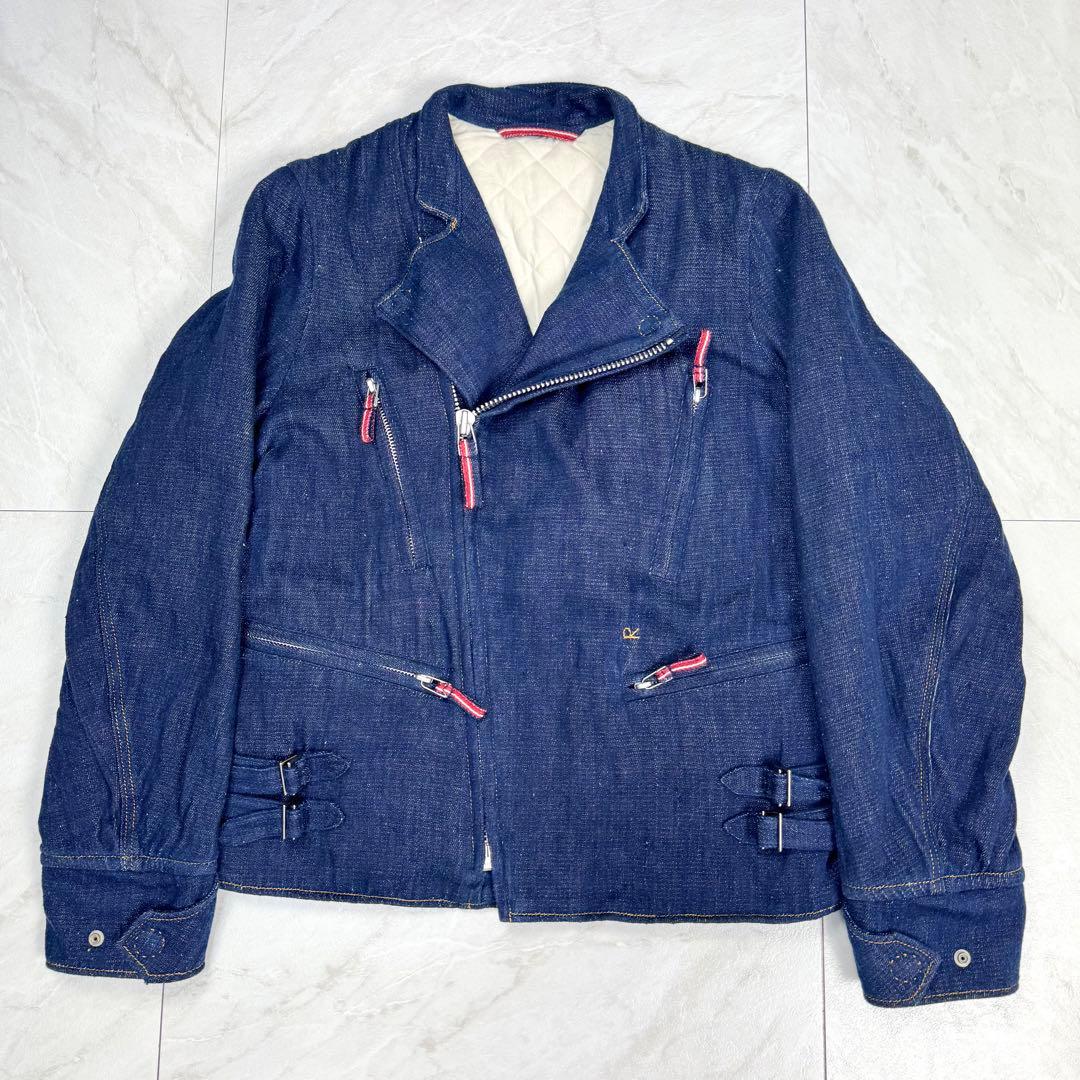 美品 45R インドカディデニムの908ライダースジャケット 中綿 サイズ2
