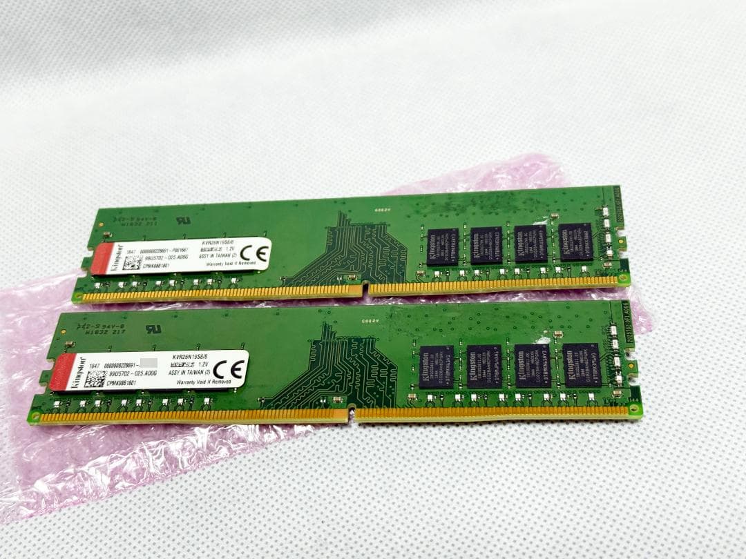 【動確済】Kingston DDR4 PC4- 21300 8GBx2 16GB