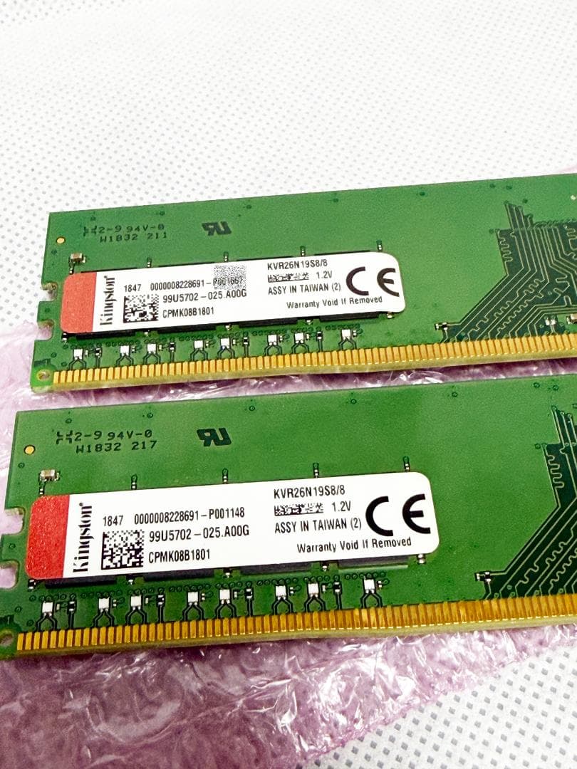【動確済】Kingston DDR4 PC4- 21300 8GBx2 16GB
