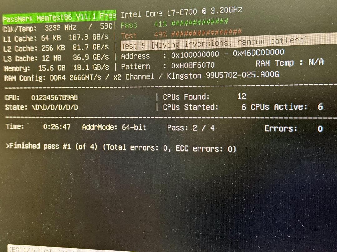 【動確済】Kingston DDR4 PC4- 21300 8GBx2 16GB