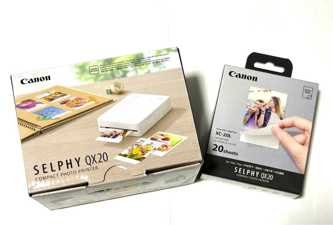 【新品未使用】Canon SELPHY QX20 ホワイト 用紙20枚 セット