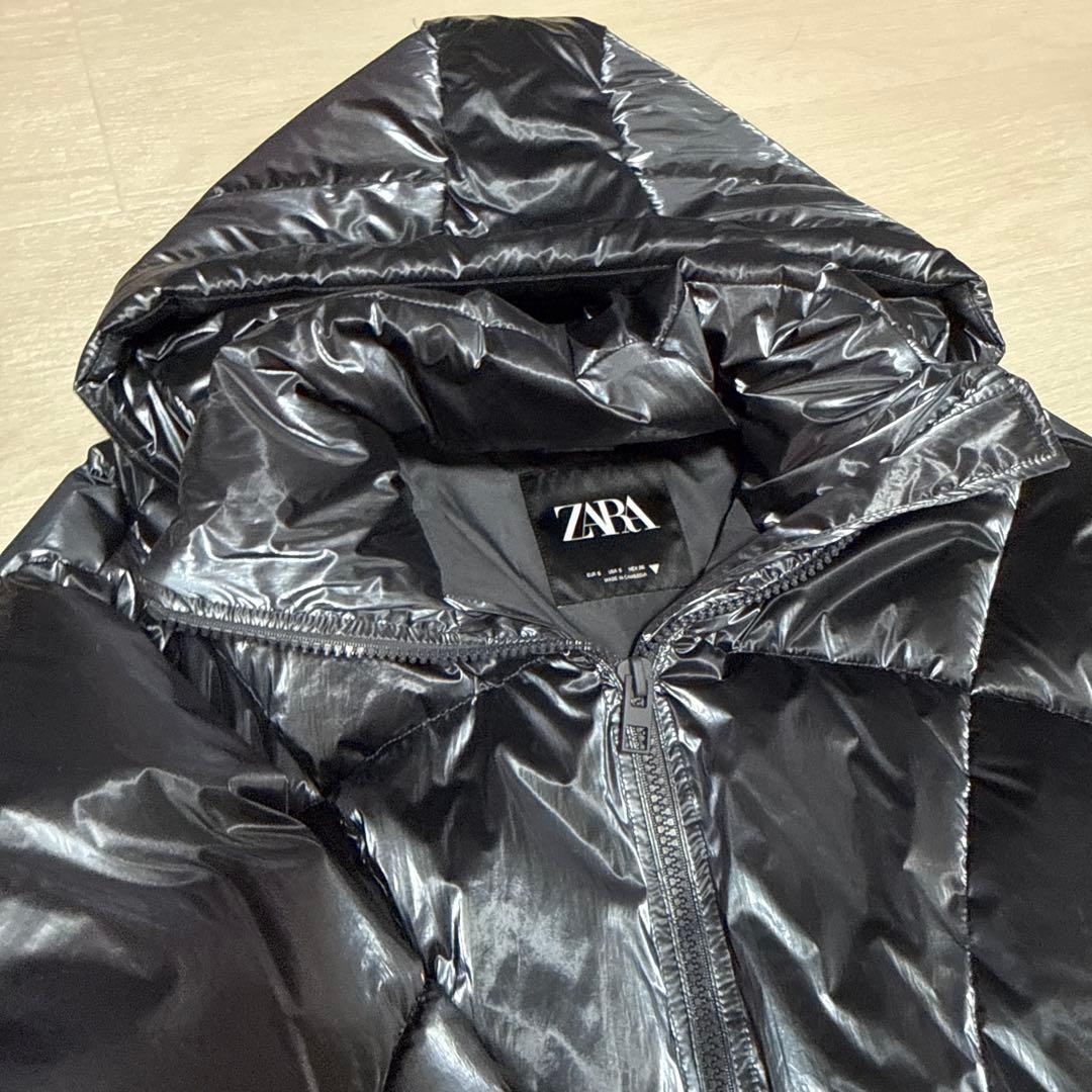 ZARAフード付きダウンジャケット