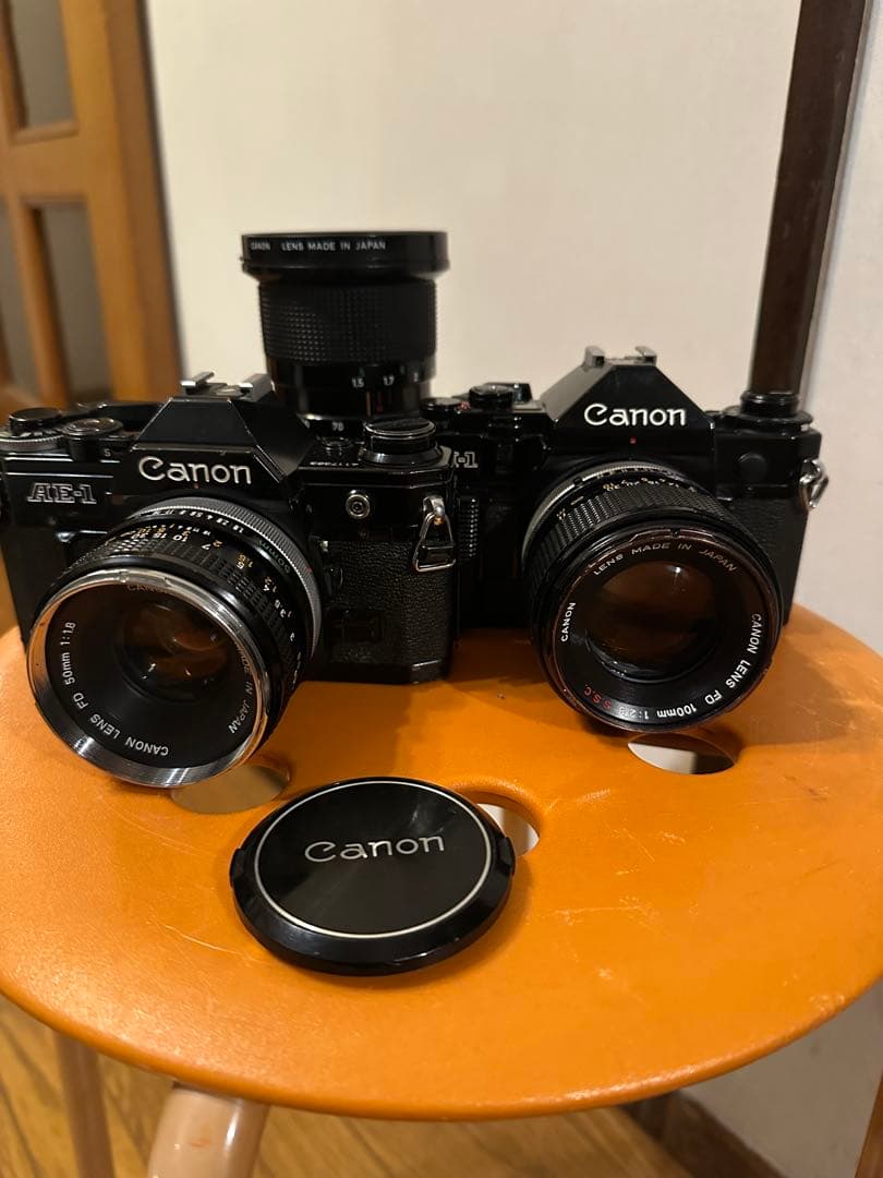 Canon A-1/AE-1黒＋100mm50mm他3本セット