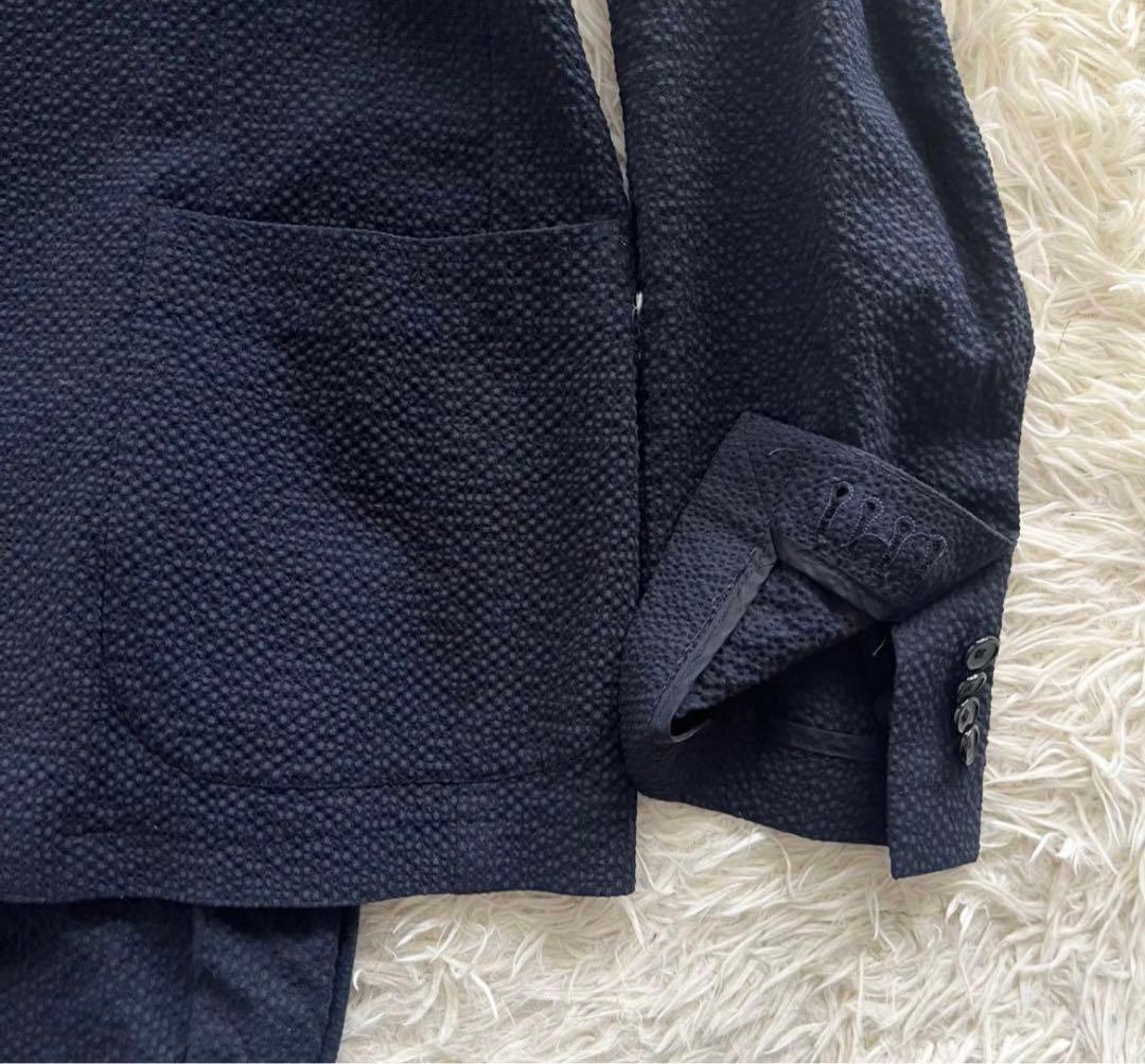 TAGLIATORE ネイビー シアサッカー スーツ サイズ50