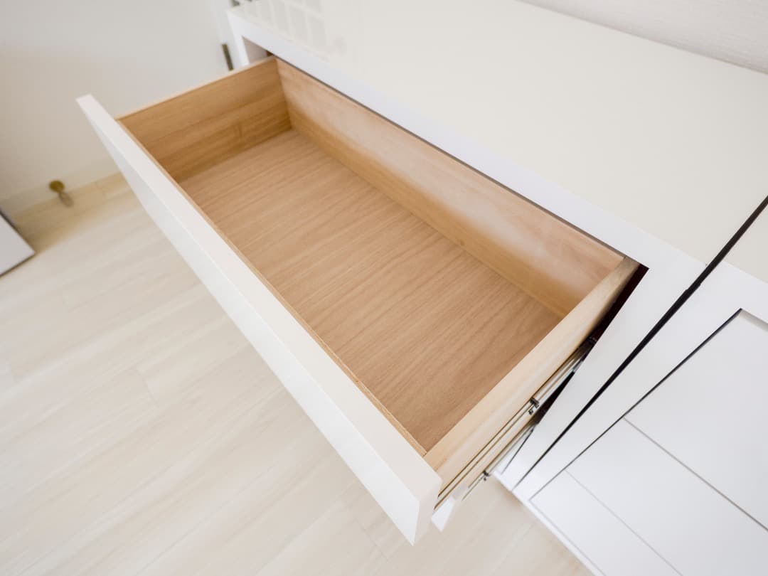 桐材日本製オーダー収納チェスト３段光沢ホワイトW75×D35cm 出品6月末まで