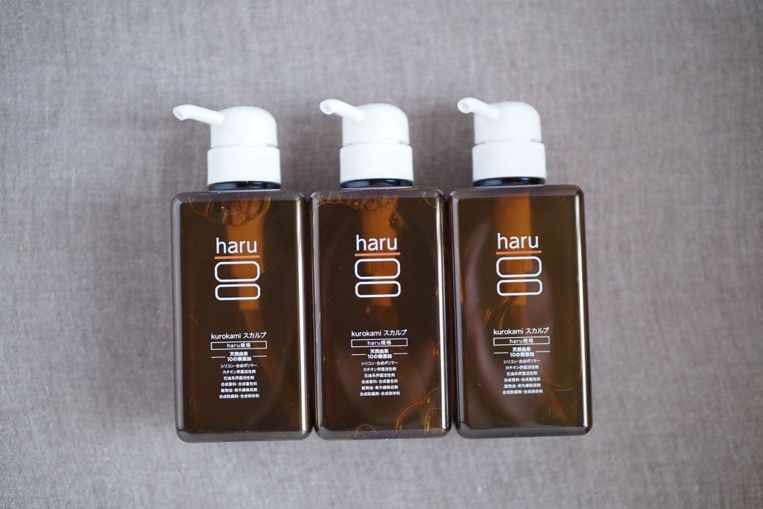 haru シャンプー 黒髪スカルプ 400ml×3本