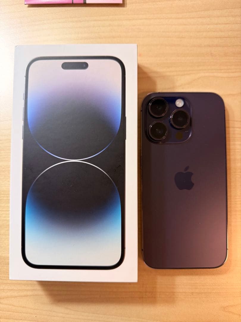 美品 Apple iPhone 14 Pro ディープパープル 128GB