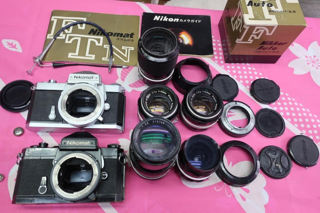 ニコン光学カメラ　本体２台　レンズ５本　ジャンク