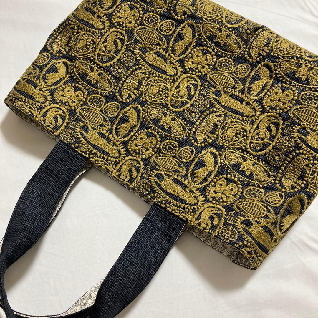 d)ミナペルホネン☆ハンドメイド パッチバッグ(jungle relief)