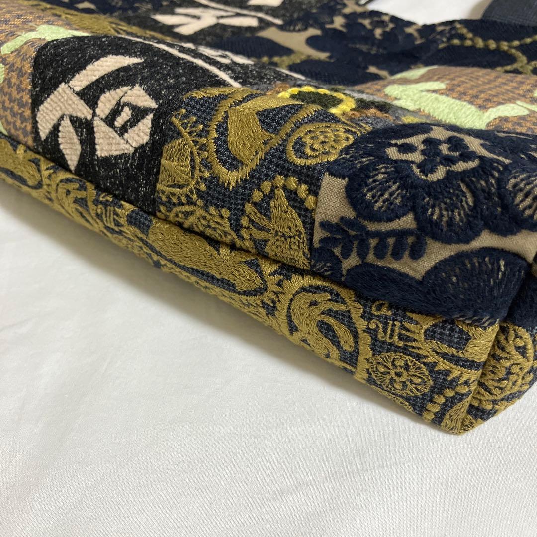 d)ミナペルホネン☆ハンドメイド パッチバッグ(jungle relief)