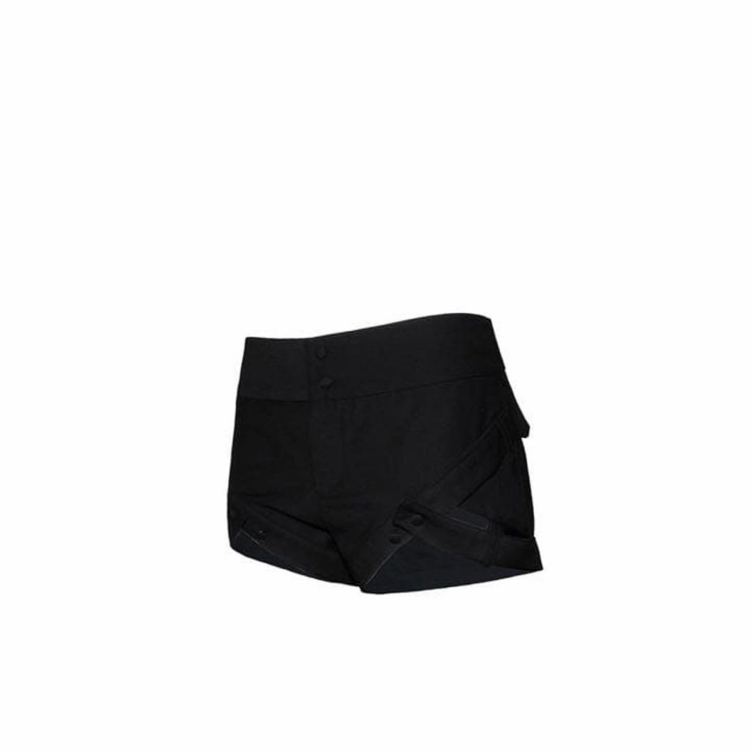 パンツ theredthread S v-cut mini shorts black