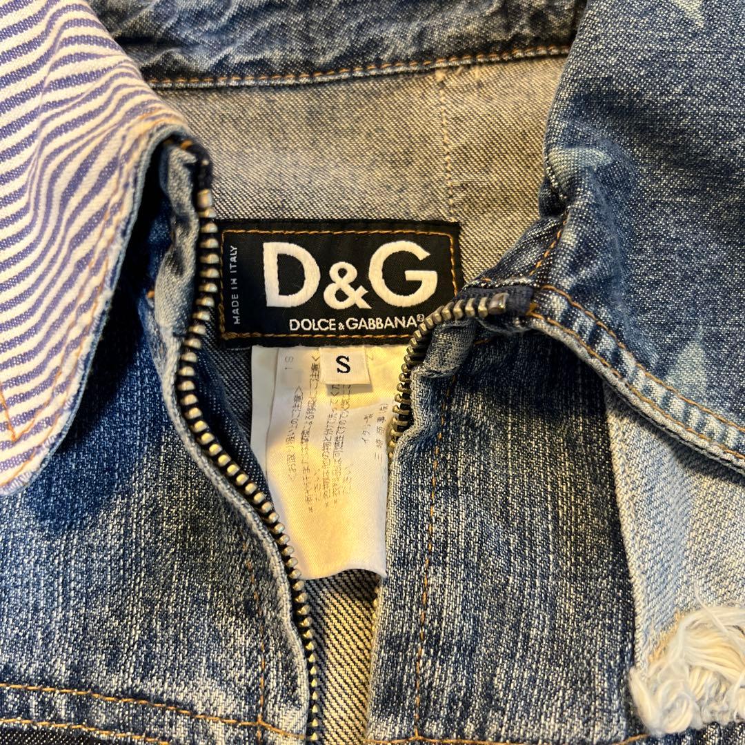 D&G デニムジャケット Sサイズ ストライプ