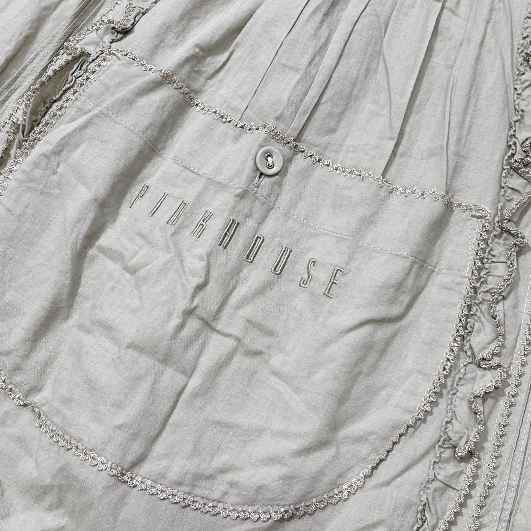 美品✨ピンクハウス ダブリエ ミントグリーン ロゴ 豪華リボン フリル レース