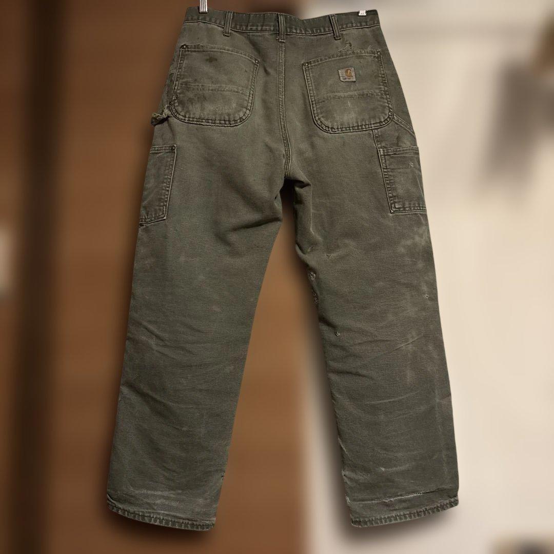 n*e様 Carhartt ダブルニー ペインターパンツ カーキ色 34×30