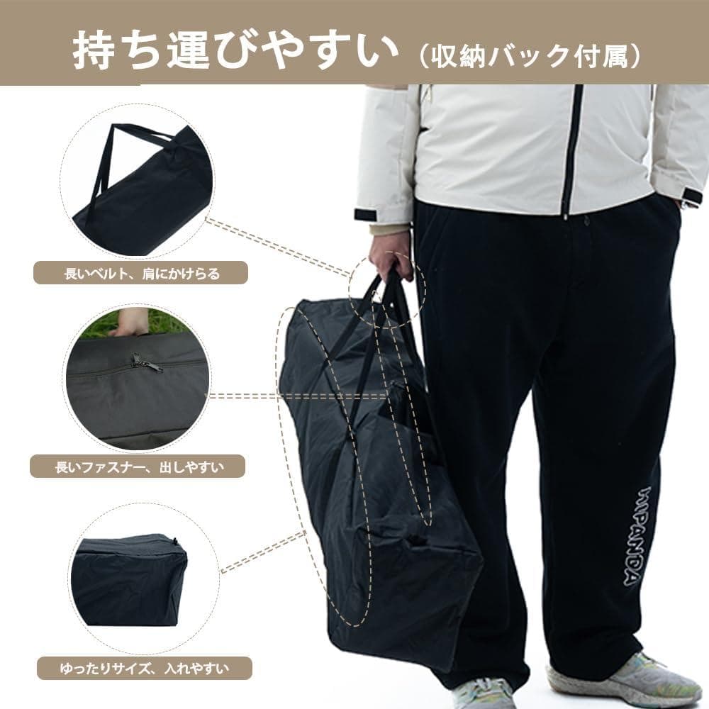 軽量ワンタッチタープテント 3m×3m 収納バッグ付き 3段階調節 グレージュ