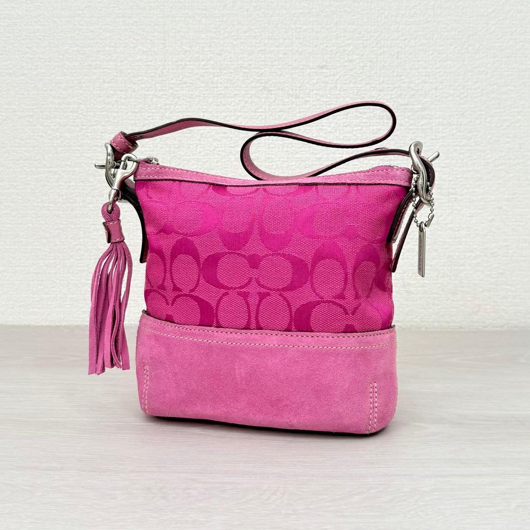 バッグ Vintage Coach mini Satchel Purse Pink