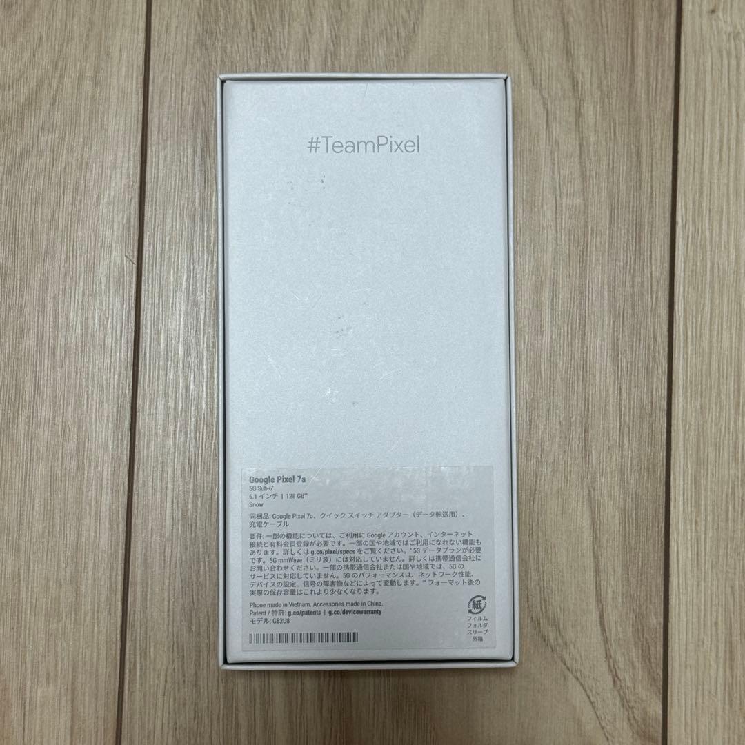 【新品未使用】 Google Pixel 7a 白 128GB SIMフリー