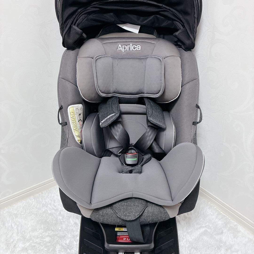 【美品】Aprica クルリラプレミアムAB プレミアムグレー ISOFIX
