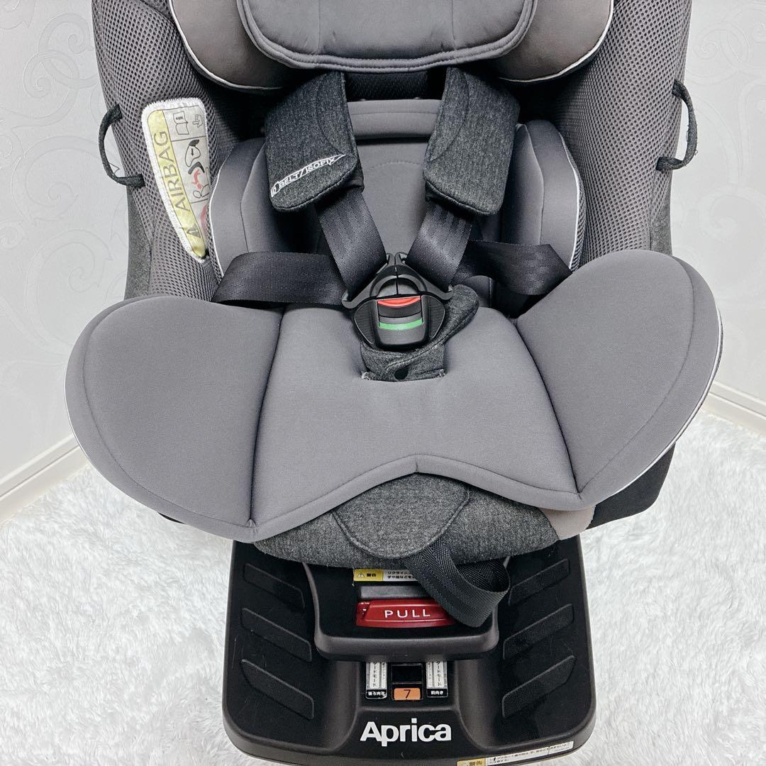 【美品】Aprica クルリラプレミアムAB プレミアムグレー ISOFIX