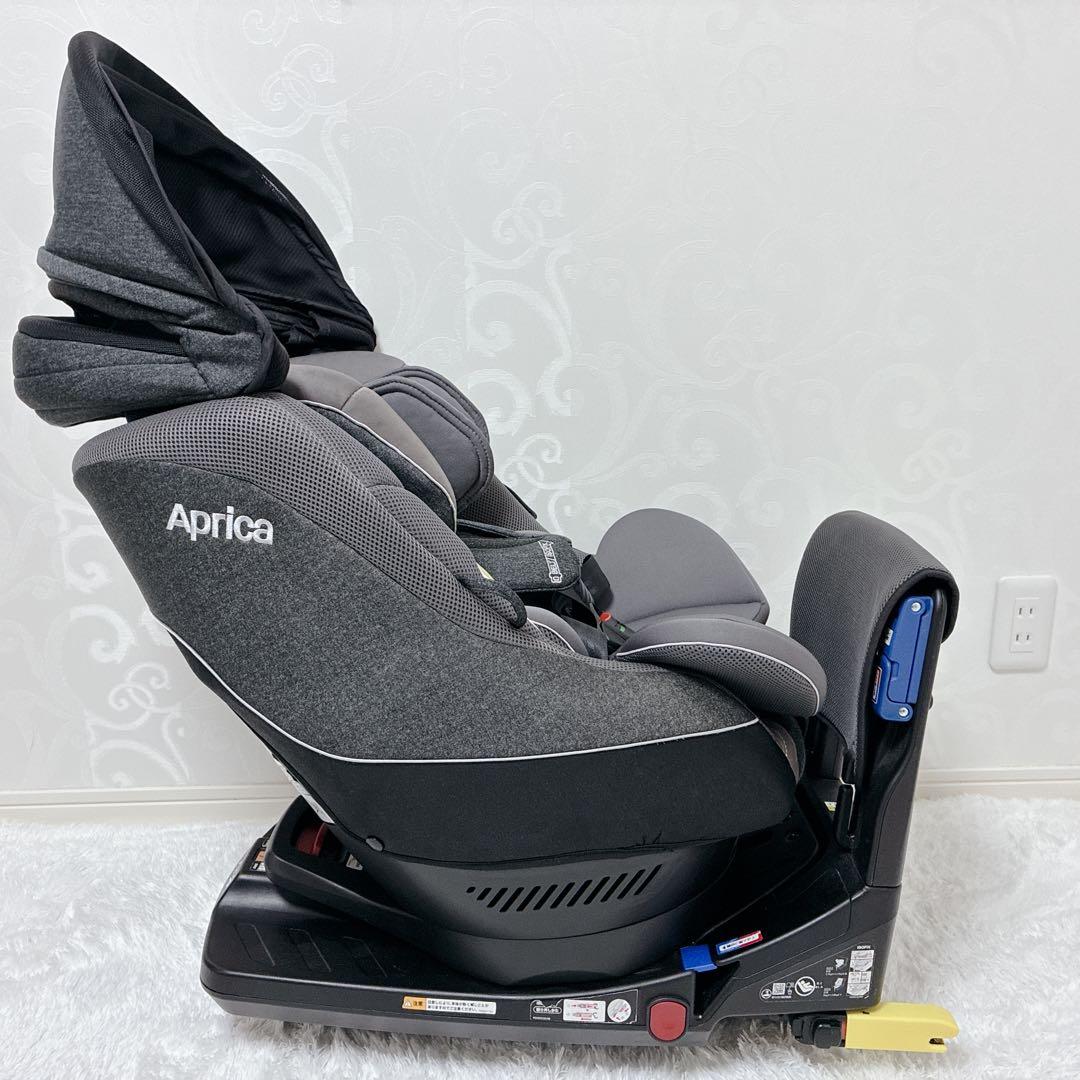 【美品】Aprica クルリラプレミアムAB プレミアムグレー ISOFIX