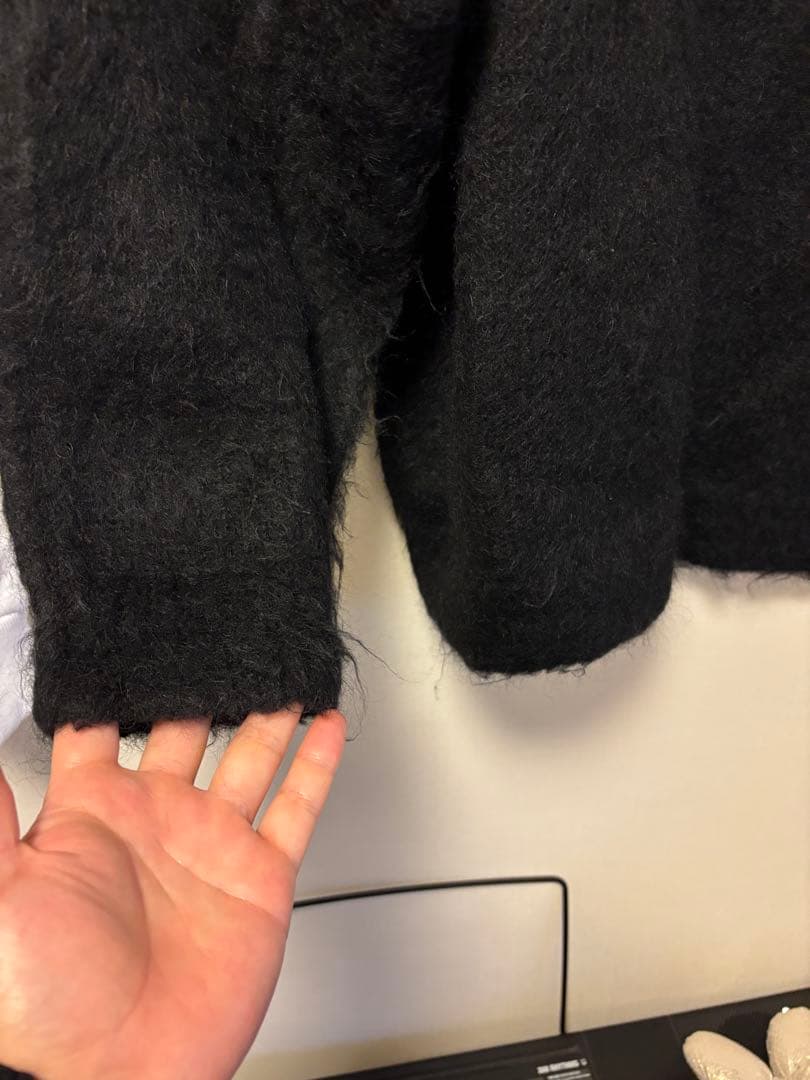 Supreme ブラック 毛羽立ちあり　モヘアニット　XL