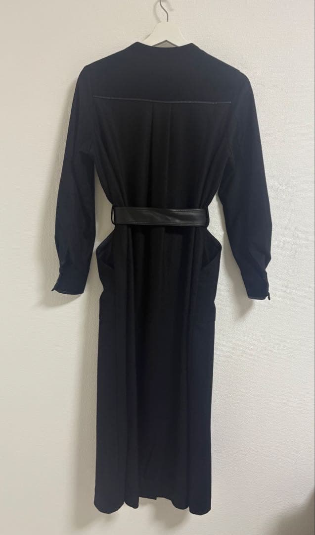 ANAYI ウールジャージーレザーコンビワンピース※ 彩果