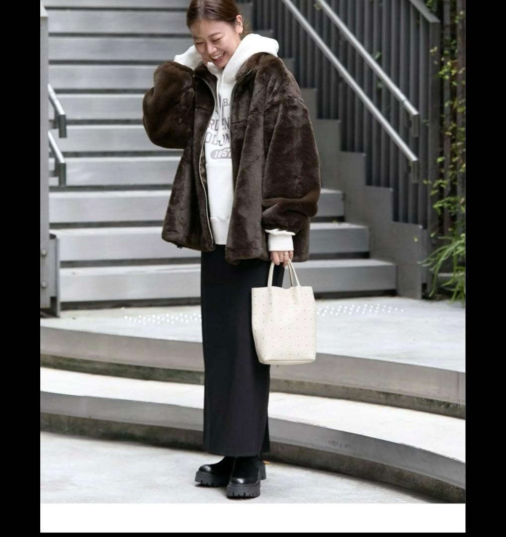 ジャーナルスタンダードレリューム　フルジップファーブルゾン　ブラウン