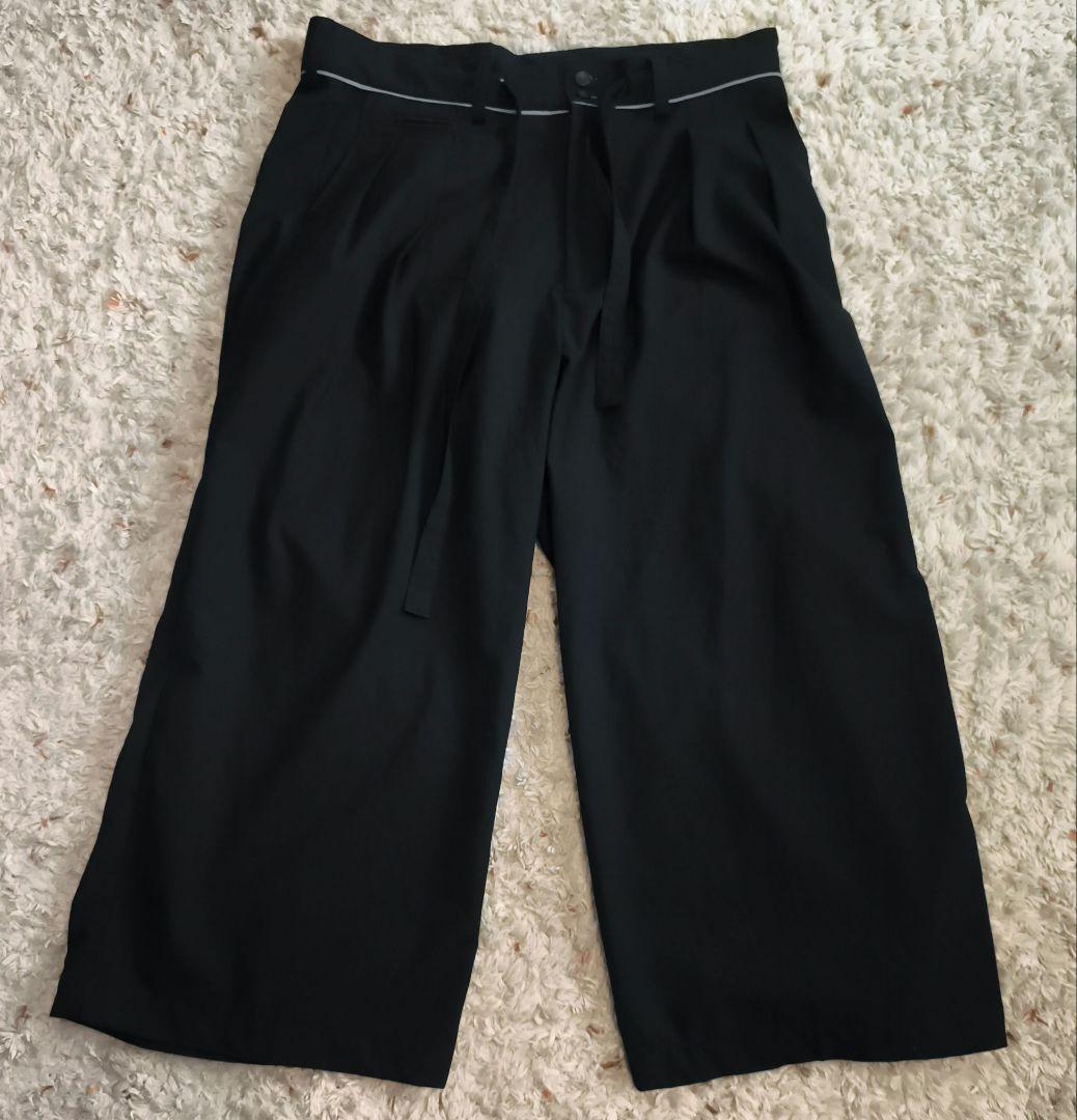 【美品】sillage バギートラウザー パンツ 黒