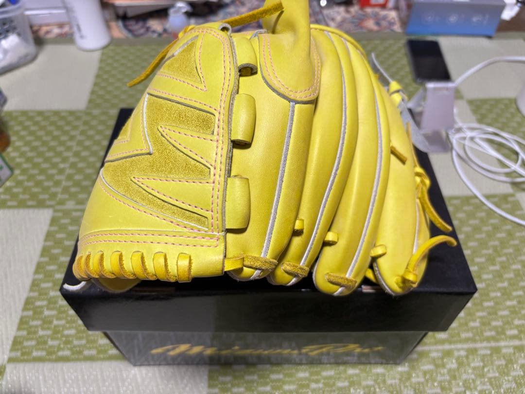 MizunoPro ミズノプロ 軟式投手用グローブ イエロー HAGAJAPAN