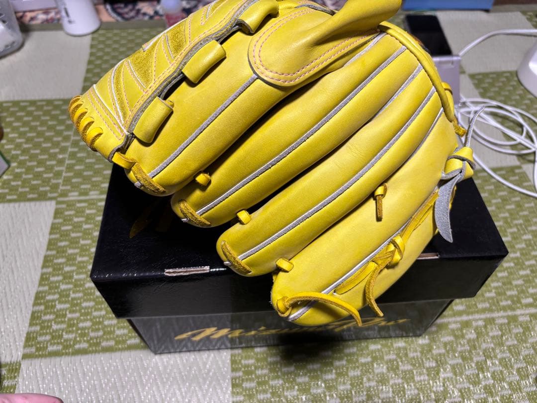 MizunoPro ミズノプロ 軟式投手用グローブ イエロー HAGAJAPAN