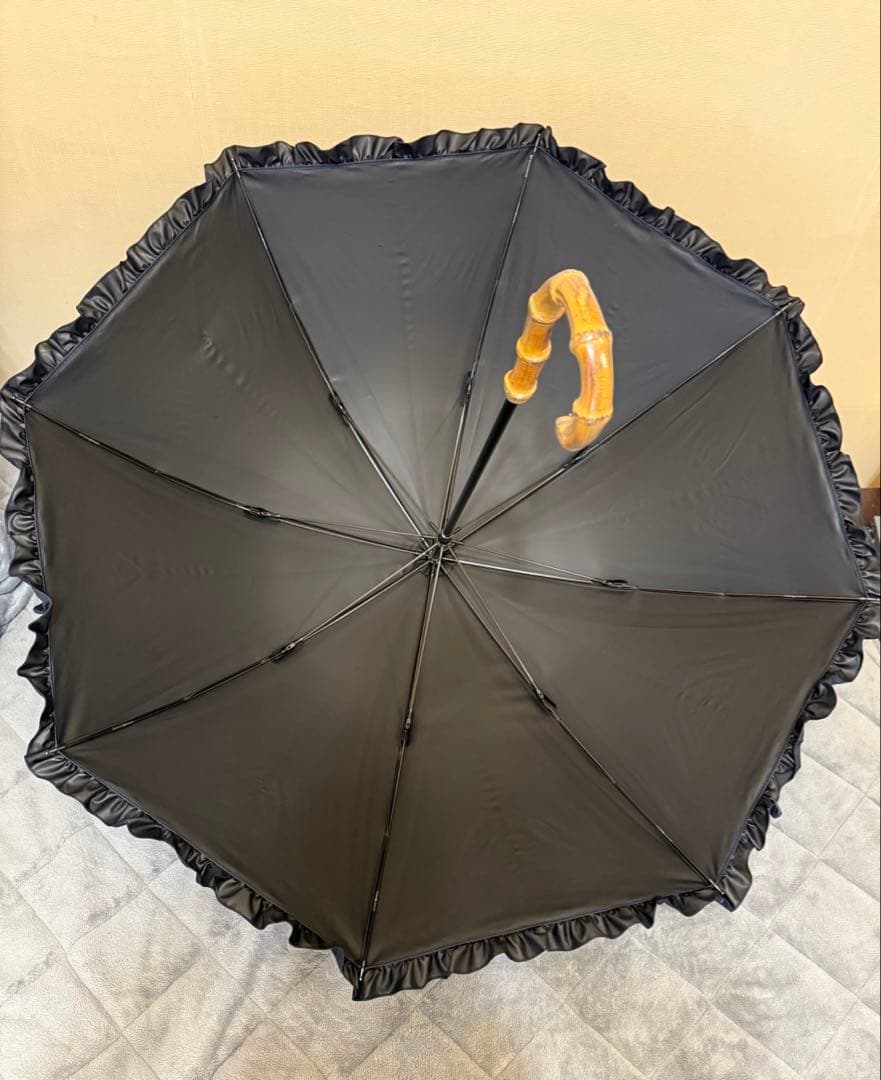 サンバリア100 フリル ネイビー 長傘