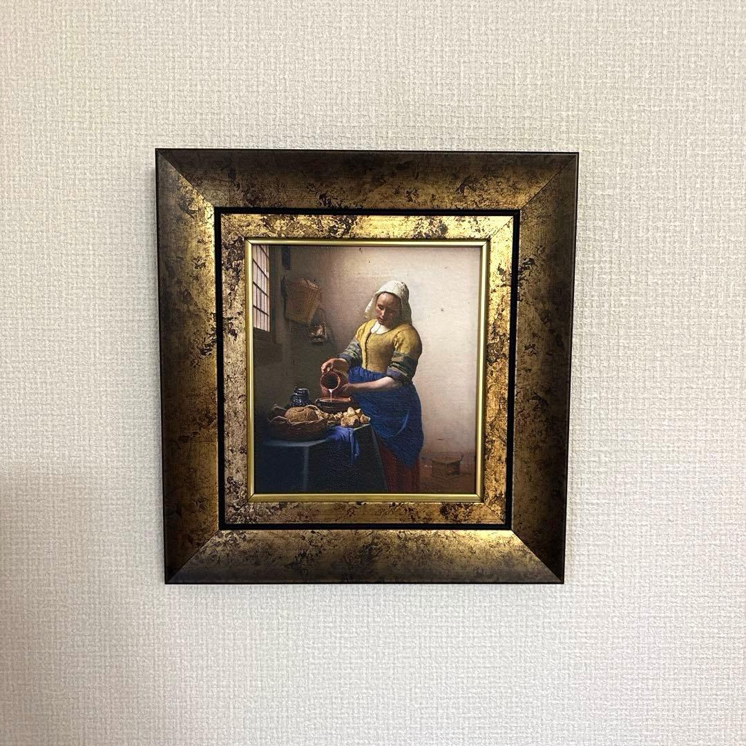 フェルメール「The Milkmaid」　『牛乳を注ぐ女』　複製画