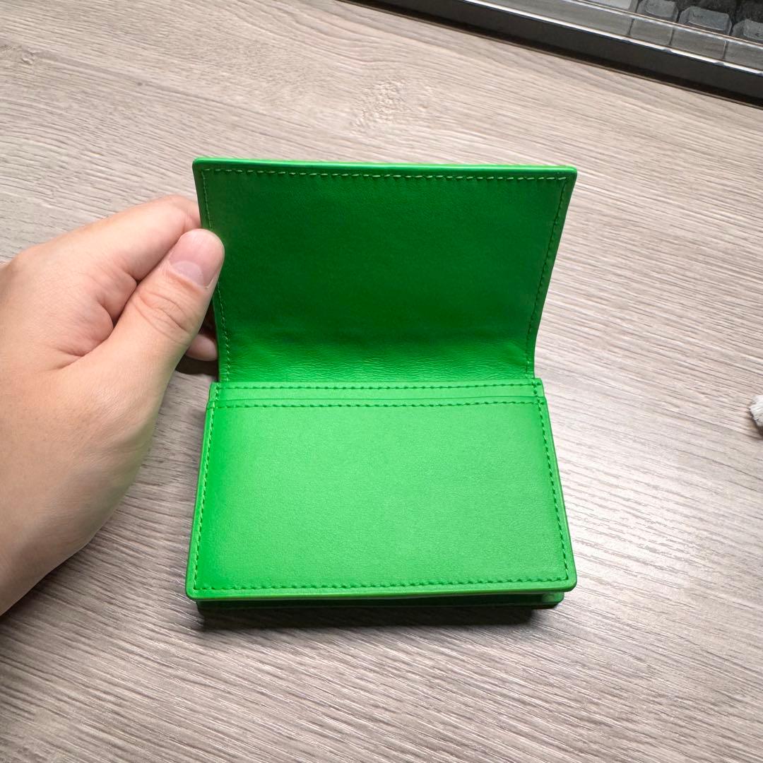 【極美品】BOTTEGA VENETA 名刺入れ カードケース パラキート 緑