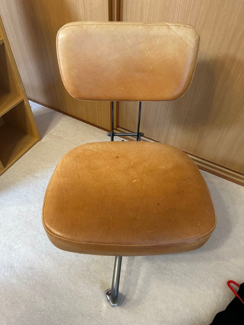 TRUCK FURNITUREブラウンレザーデスクワークチェア
