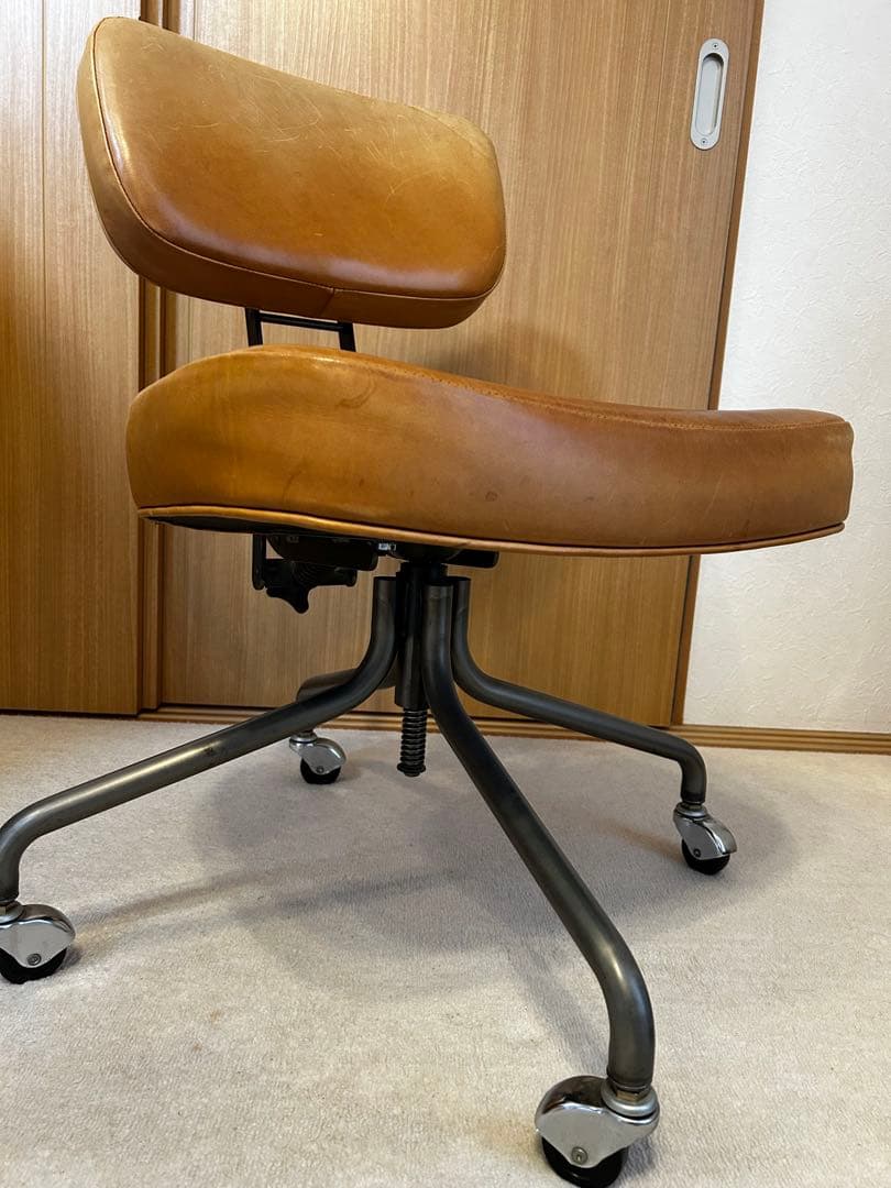 TRUCK FURNITUREブラウンレザーデスクワークチェア