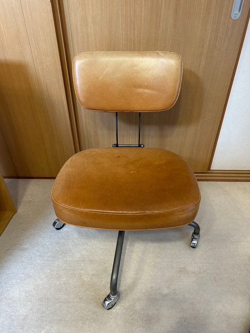 TRUCK FURNITUREブラウンレザーデスクワークチェア