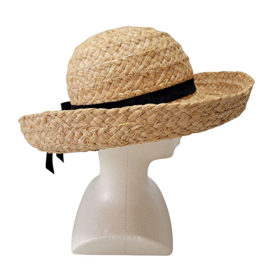 ほぼ未使用 L.L.BEAN エルエルビーン 紫外線対策 ラフィアハット F