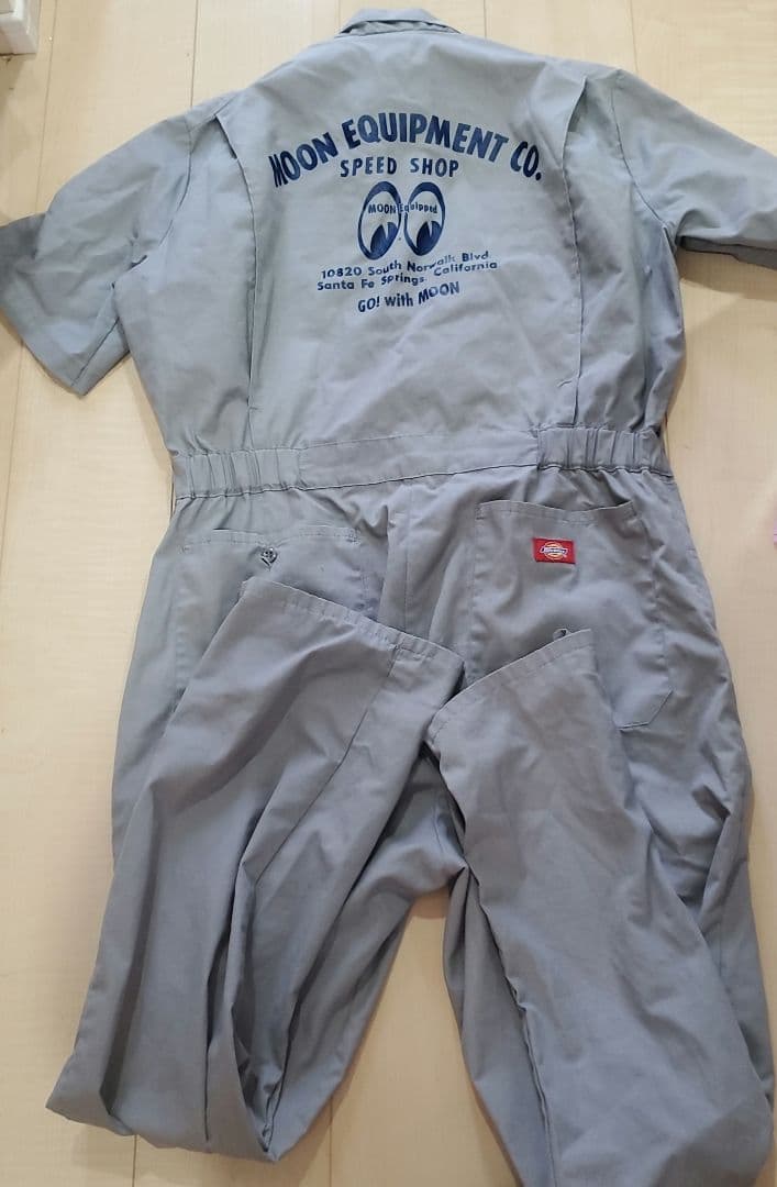 Moon Equipment Co. グレーオーバーオール 半袖 つなぎ