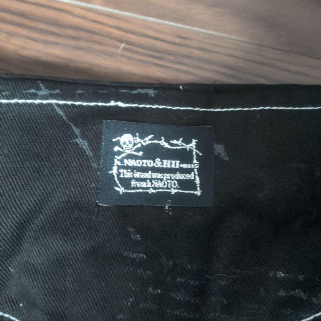 h.naoto　スカルプリント スカート付き　ウエストポーチ　ゴシック