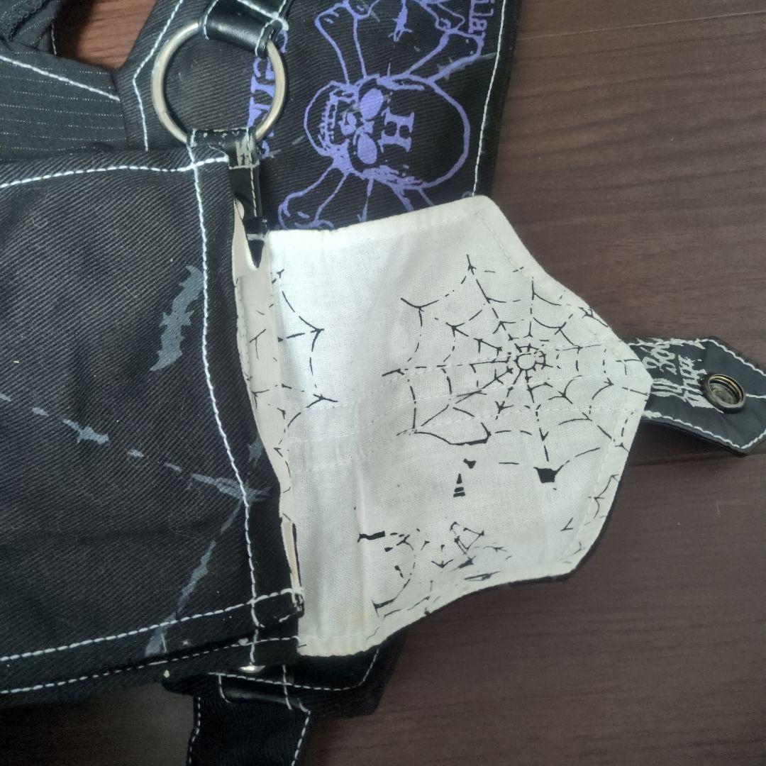 h.naoto　スカルプリント スカート付き　ウエストポーチ　ゴシック