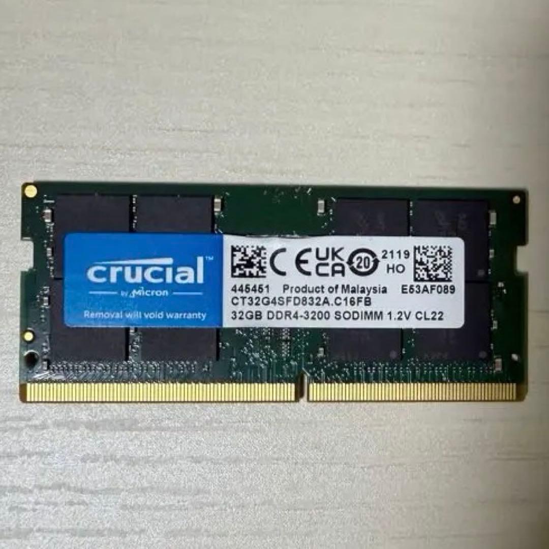 ジャンクcrucial CT32G4SFD832A 32GBDDR4SODIMM