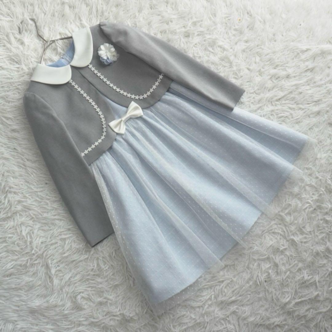 極美品 ショパン フォーマルワンピース ボレロ セット チュール 卒園式 入学式