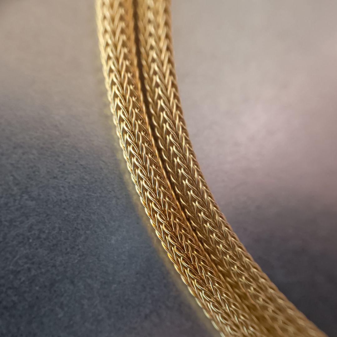 ネックレス　K18　YG　 編み込み　10.57g