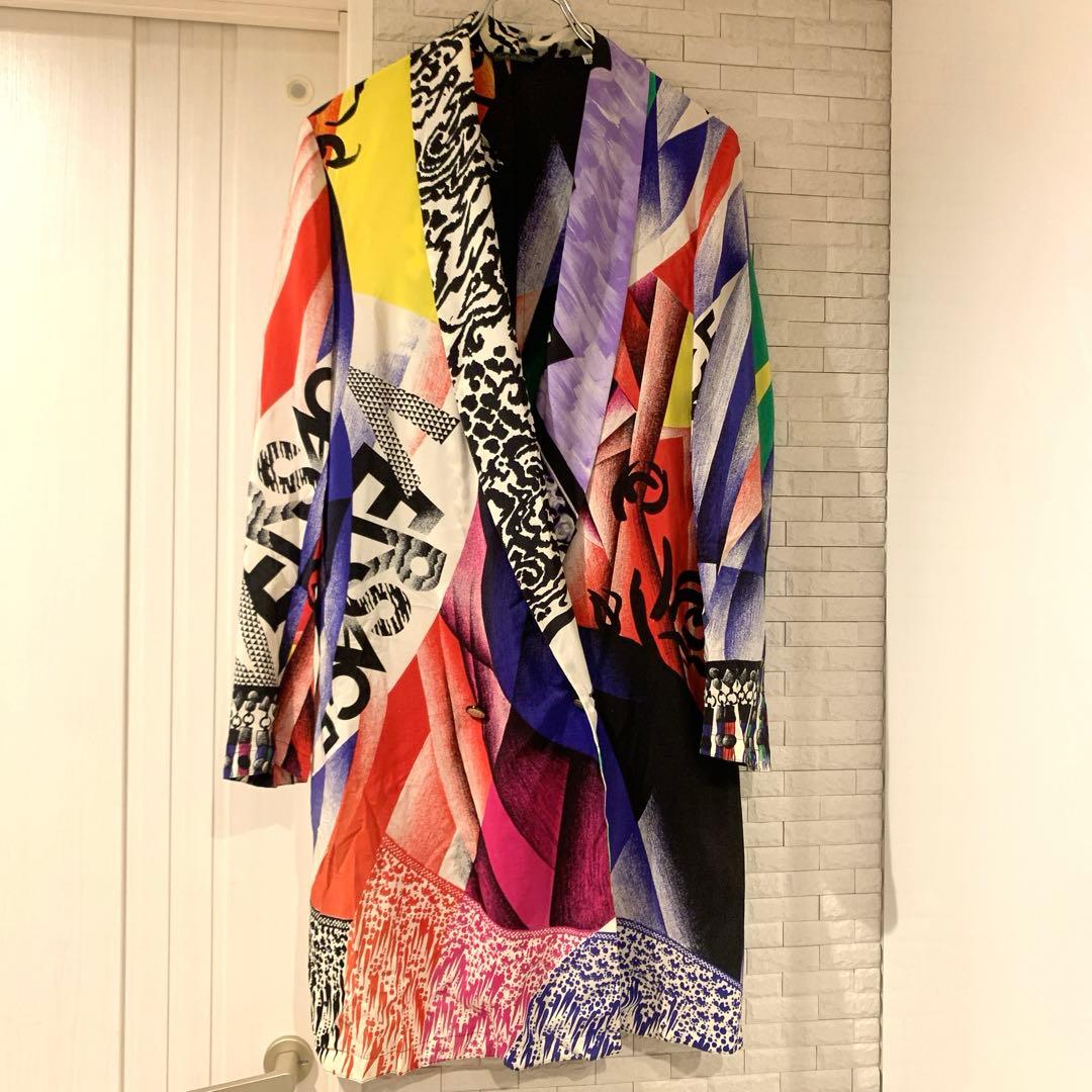 GIANNI VERSACE　ジャンニヴェルサーチ　シルクジャケット　40 ロゴ