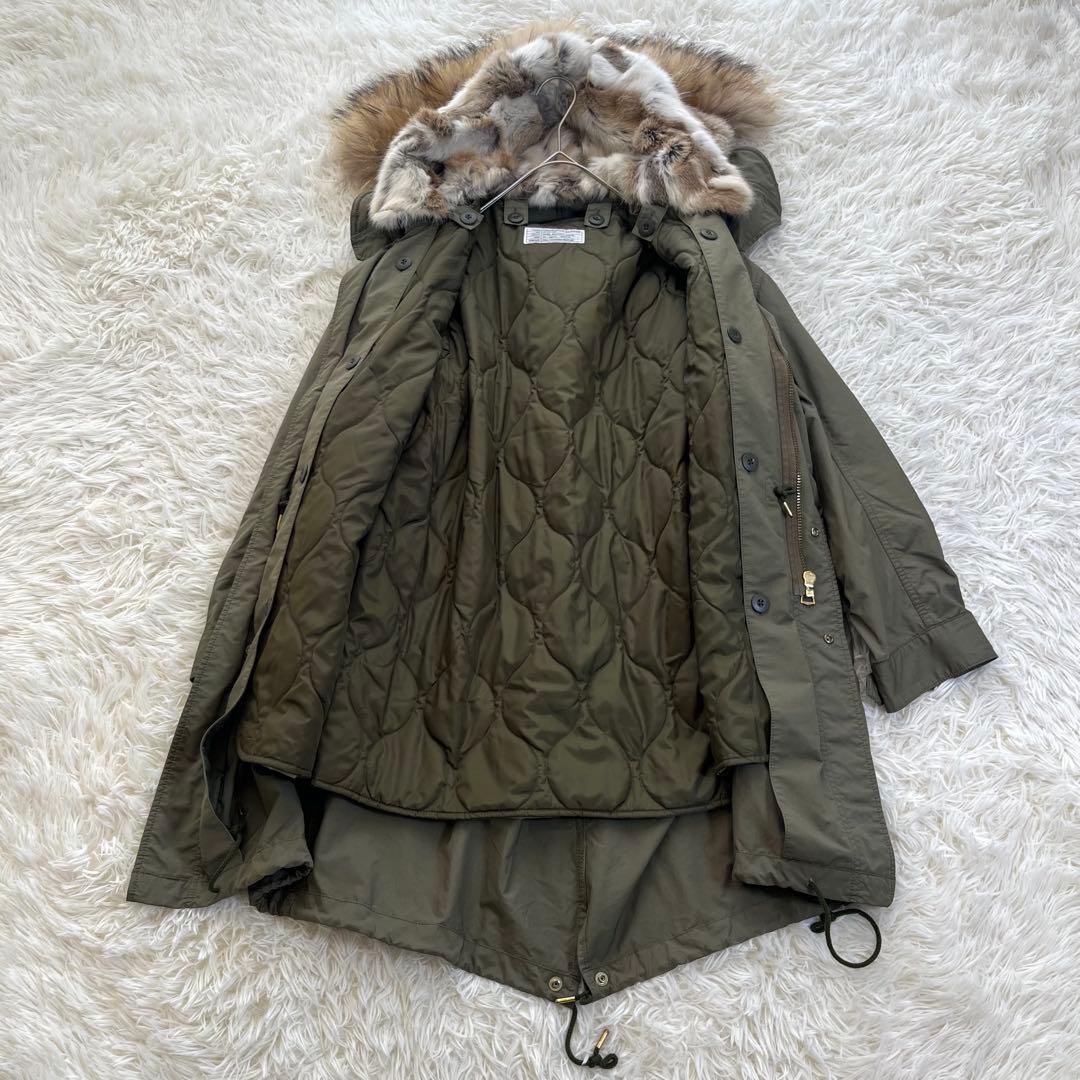 ドゥーズィエムクラス リアルファー ライナー付きモッズコート M65 4way