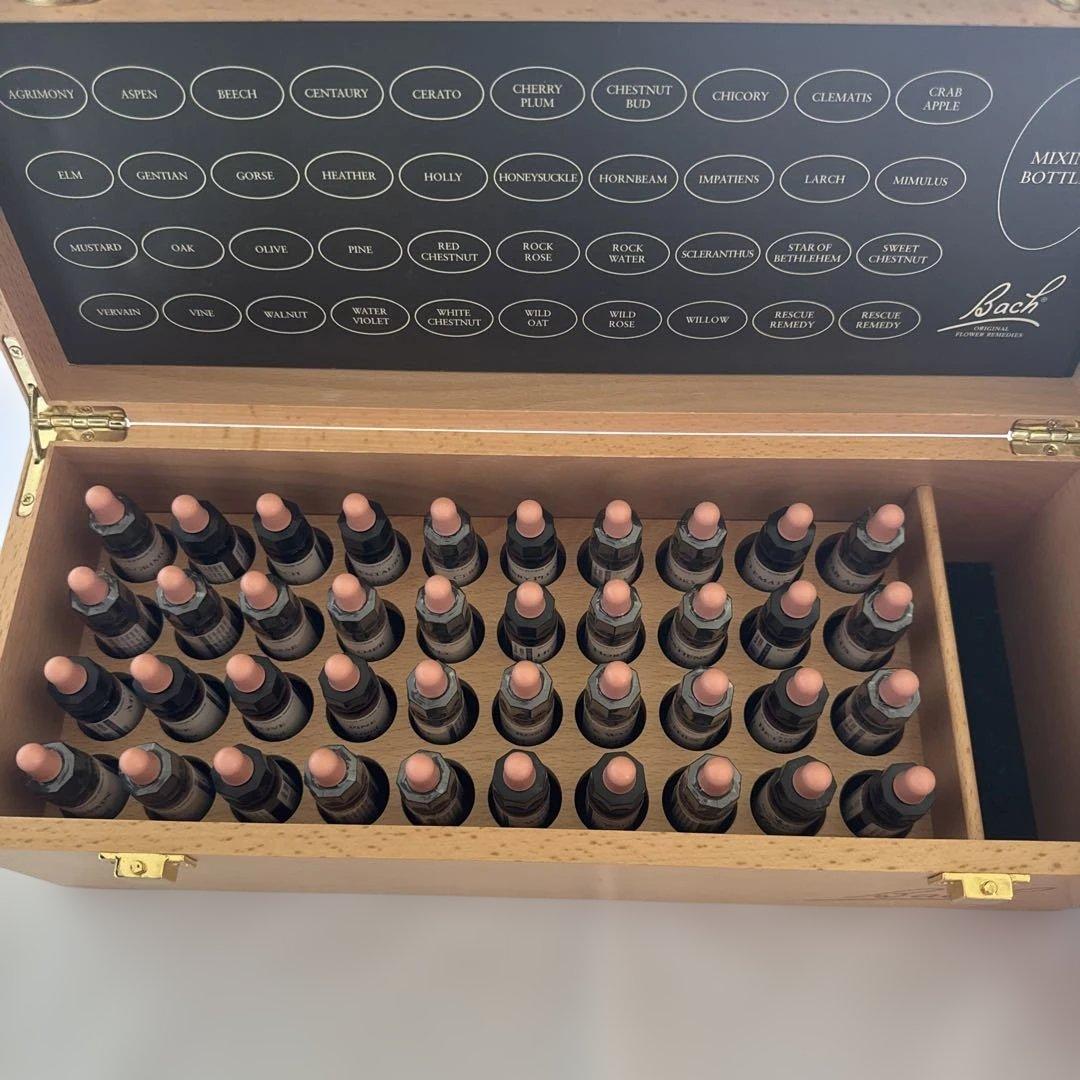 バッチフラワーエッセンス、専用箱、絶版の辞典など
