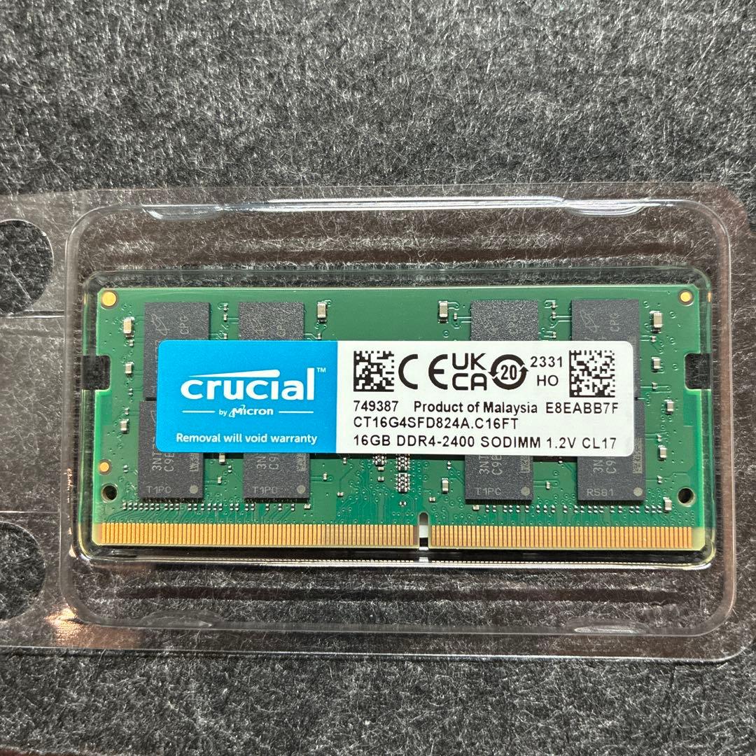 キ*ん様 Crucial 16GB DDR4-2400 SODIMM