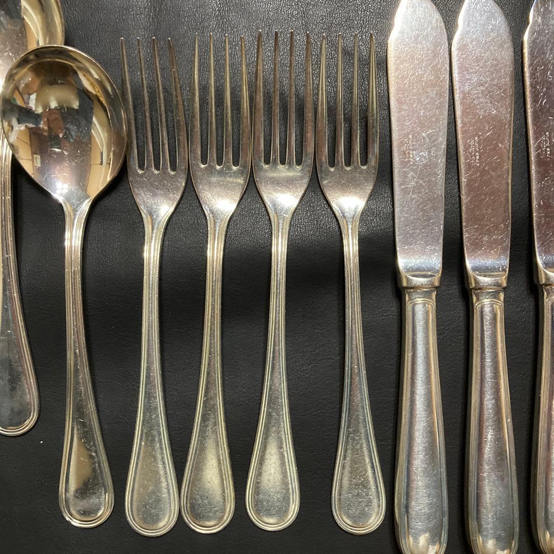 ノリタケEPNS(銀メッキ)カトラリー ナイフ＆フォーク&スプーン　12本セット