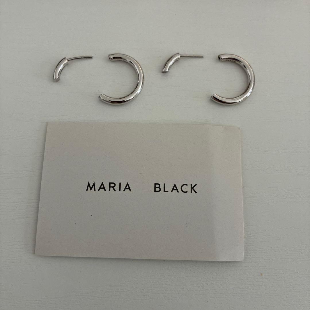 MARIA BLACK シルバー フープピアス×2